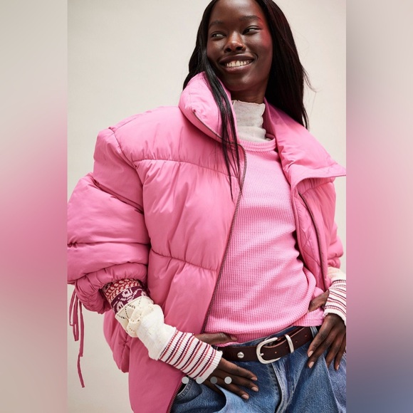 NWT FREE PEOPLE WE THE FREE All In Cuff Top In Blush Combo MSRP $78 Size M - Picture 3 of 10